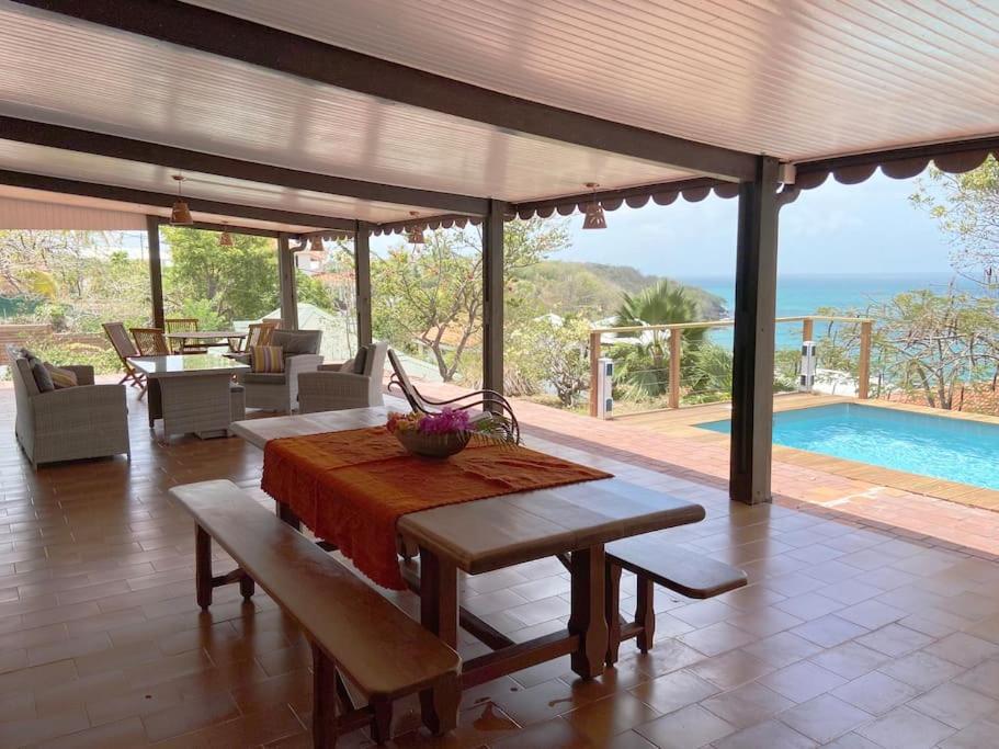 Le Caillou *** Belle Villa, 4 Chambres, Piscine, Vue Mer *** Le Diamant Dış mekan fotoğraf